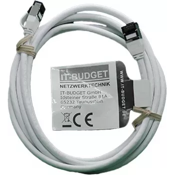 IT-BUDGET Full Copper Premium patchkábel - Slim AWG 28 - Cat.8.1 - 2000 MHz - halogénmentes - PoE+ - 40 Gbit - fehér - 2 m (90ITBSLIM81PK2W)