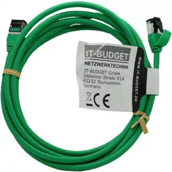 IT-BUDGET Full Copper Premium patchkábel - Slim AWG 28 - Cat.8.1 - 2000 MHz - halogénmentes - PoE+ - 40 Gbit - zöld - 3 m (90ITBSLIM81PK3GR)