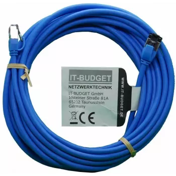 IT-BUDGET Full Copper Premium patchkábel - Slim AWG 28 - Cat.8.1 - 2000 MHz - halogénmentes - PoE+ - 40 Gbit - kék - 5 m (90ITBSLIM81PK5B)