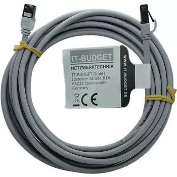 IT-BUDGET Full Copper Premium patchkábel - Slim AWG 28 - Cat.8.1 - 2000 MHz - halogénmentes - PoE+ - 40 Gbit - szürke - 5 m (90ITBSLIM81PK5G)