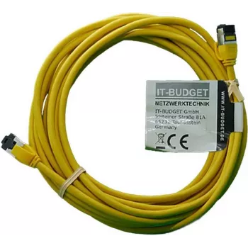 IT-BUDGET Full Copper Premium patchkábel - Slim AWG 28 - Cat.8.1 - 2000 MHz - halogénmentes - PoE+ - 40 Gbit - sárga - 5 m (90ITBSLIM81PK5Y)