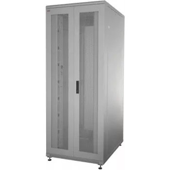 IT-BUDGET 19 inch Network Cabinet SRK - Complete Set - 38 HE - WxD 800x1000 mm - Perforated Double Doors Front and Rear - Assembled - Light Grey (99ITB19SRK38810DTGM)