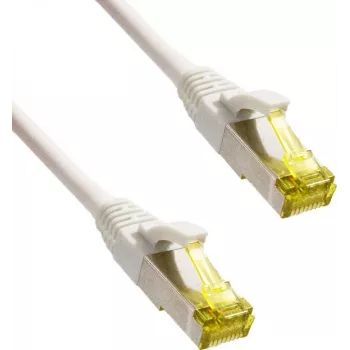 IT-BUDGET Full Copper prémium patch kábel - Super Flex TPE - Cat.6A - Cat.7 nyers kábellel - 600 MHz - halogénmentes - PoE+ - 10GBit - fehér - 0,15 m (90ITBFLEX6A7PK015W)