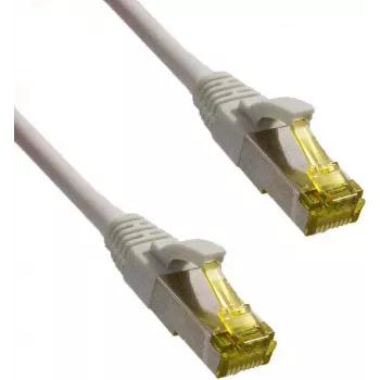 IT-BUDGET Full Copper prémium patch kábel - Super Flex TPE - Cat.6A - Cat.7 nyers kábellel - 600 MHz - halogénmentes - PoE+ - 10 GBit - szürke - 3 m (90ITBFLEX6A7PK3G)