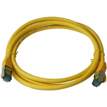 IT-BUDGET Full Copper Premium patchkábel - Cat.6A - 500 MHz - halogénmentes - PoE+ - AWG 26/7 - sárga - 10 m