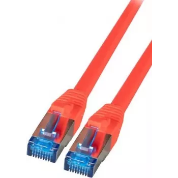 IT-BUDGET Full Copper Premium patchkábel - Super Flex TPE - Cat.6A - 500MHz - LSZH - PoE+ - AWG 27 - piros - 0,25 m