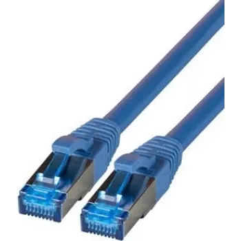 IT-BUDGET Full Copper Premium patchkábel - Super Flex TPE - Cat.6A - 500MHz - LSZH - PoE+ - AWG 27 - kék - 2 m