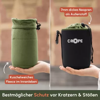 C-ROPE Lens Bag V2 Black Variation S 10x9cm kisker