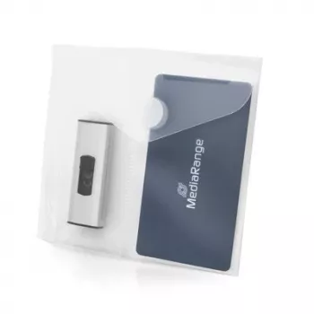MEDIARANGE USB-kulcs tárolódoboz 2 rekeszrel és lyukakkal, 10 darabos csomag, átlátszó