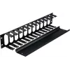 Rockstable 2U 19 inch kábelkezelő panel - fekete - SPCC acél - 483 mm (RS19-002)