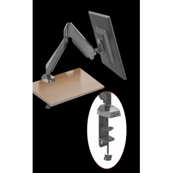 Rockstable RS-MM010B Professional Single Monitor Mount - asztali bilincs/átvezetés - 8 kg - 15-32 inch - VESA 75x75/100x100 mm - fekete