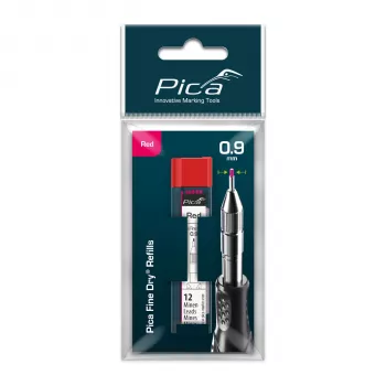 PICA-MARKER Pica Fine-Dry utántöltő piros - 10 betét, 2,8 mm, 125 mm, buborékcsomagolás