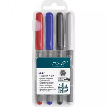 PICA-MARKER Pica Permanent-Pen 1,0mm Assorted Instant-White-Pen-nel