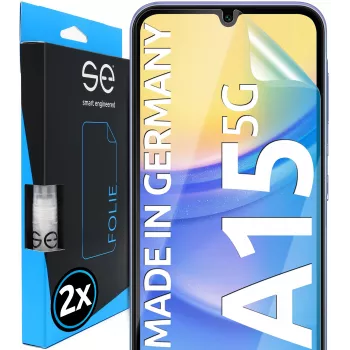 smart.engineered se 3D Screen Protector Film for Samsung Galaxy A15 5G, Clear, 2 Pieces (SE0-F0101-0471-24-M)