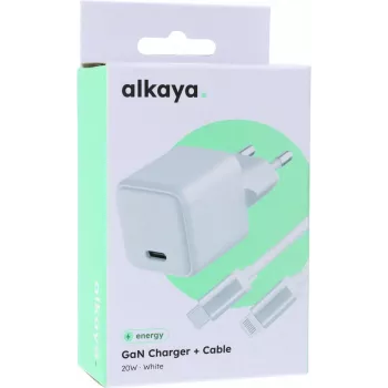 ALKAYA NEXUS Speed Flex töltőkészlet GaN technológiával 20W fehér