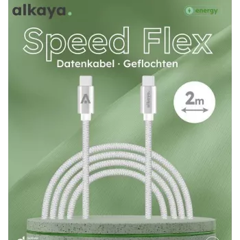 ALKAYA Speed Flex USB-C - USB-C kábel 2 m fehér (CL-60031)