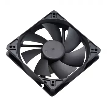 Akasa 12cm fekete ventilátor - 17,5 dB - fekete