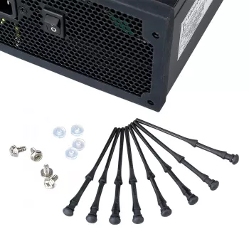 Akasa AK-MX002 rezgésmentes ventilátortartó - fekete - gumi - szilikon - 4 darabos csomag