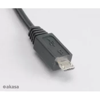 Akasa AK-CBUB05-10BK USB 2.0 kábel - USB-A - Micro-USB-B - 1m - fekete