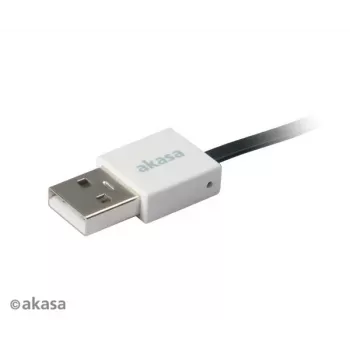 Akasa PROSLIM USB 2.0 kábel rózsaszín szuperslim szinkronizálás és töltés A - Micro B - 1 m