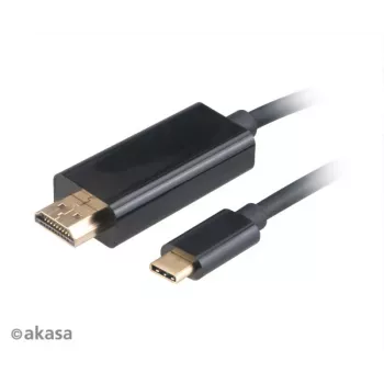 Akasa AK-CBCA12-18BK USB-C - HDMI adapterkábel 1,8 m fekete