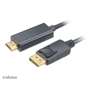 Akasa 4K@60Hz DisplayPort-HDMI aktív adapterkábel 1,8 m fekete