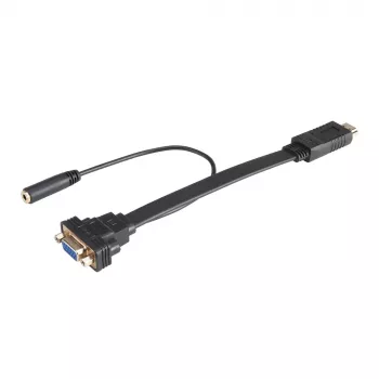 Akasa AK-CBHD18-20BK HDMI–VGA adapterkábel 0,2 m fekete