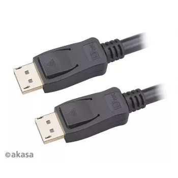 Akasa AK-CBDP23-50BK DisplayPort 1.4 kábel 5 m fekete