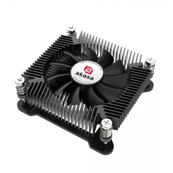 Akasa KS7 Intel LGA 1200/115X alacsony profilú CPU-hűtő 16mm magasság csavarokkal és hátlappal