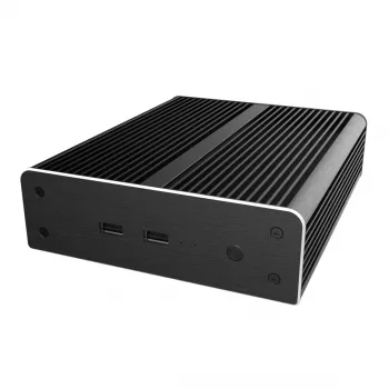 Akasa Newton NE Mini-ITX ház - fekete - alumínium - ventilátor nélküli - 2,5 inch HDD/SSD - 150,6 mm