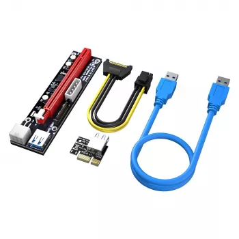 Akasa 6 készlet PCIe riser adapterkártya GPU-bányászathoz X16 – X1