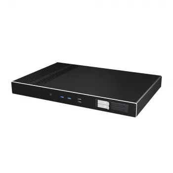 Akasa Galileo TU Plus Intel LGA1700 1U ventilátor nélküli Thin Mini-ITX ház - fekete