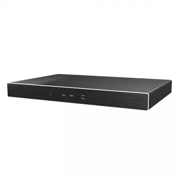 Akasa Galileo TU2 Plus Intel LGA1700 1U ventilátor nélküli vékony Mini-ITX ház - fekete
