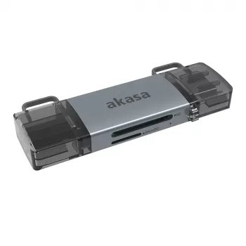 Akasa 2 az 1-ben USB 3.2 OTG kettős kártyaolvasó
