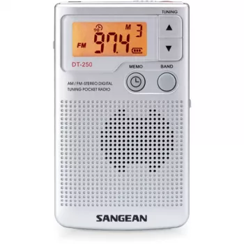 Sangean DT-250 (Pocket 250) ezüst hordozható AM/FM rádió
