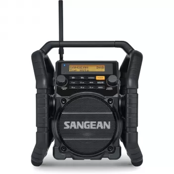 Sangean U-5 DBT (Utility 50) fekete - DAB+/FM hordozható rádió Bluetooth-szal, IP64, 7W RMS