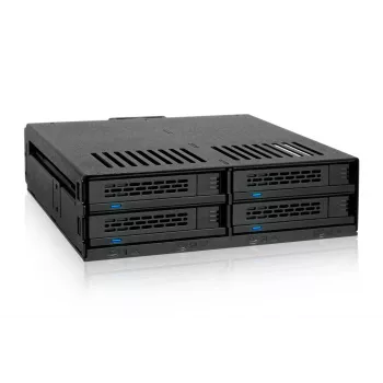 ICY DOCK ExpressCage MB324SP-1B - 4x 2,5 inch SATA/SAS hot-swap cserélhető keret 1x 5,25 inch rekeszhez - csavar nélküli betétek - fekete