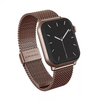 BURGA Metal Mesh Elegance Apple Watch szíj 38/40 mm rózsaarany
