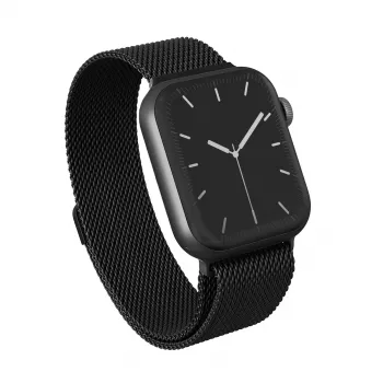 BURGA fémhálós szíj Apple Watch 42/44 mm-hez (fekete)