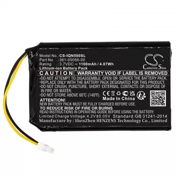 Cameron Sino csere akkumulátor 1200mAh 3,7V Garmin Nuvi 30 50 52 55 51 LM LMT, Mitac Mio Spirit 8500 LM-hez