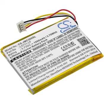 Cameron Sino Replacement Battery for JBL Clip 3, Clip 3AN, Clip 3SAND (L0721-LF / CS-JMC300SL) - 1000mAh 3.7V Li-Po