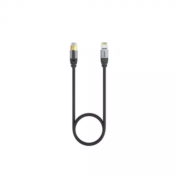 UNITEK Cat.8 S/FTP Ethernet patchkábel 10m RJ45 40Gbps 2000MHz aranyozott fekete