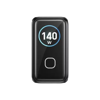 UNITEK GaN töltő kijelzővel 140W 3xUSB-C 1xUSB-A PD3.0 QC4.0 fekete