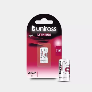 Uniross lítium CR123A elem 3V 1500mAh
