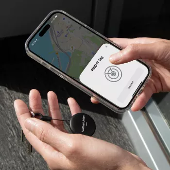 Native Union Findit Tag - Apple Find My kompatibilis tracker és AirTag kiegészítő (fekete)