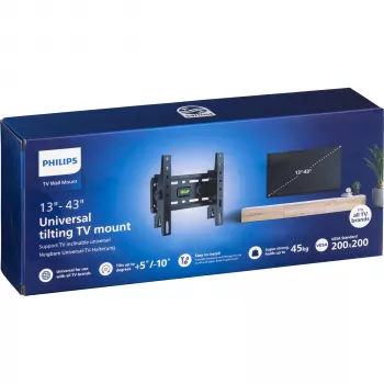 Philips univerzális dönthető TV-fali tartó 13-43 inch, 45 kg, fekete