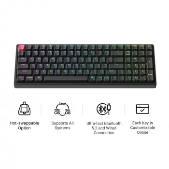 Keychron K4X-J1 96% Red Switch RGB hot-swap mechanikus billentyűzet