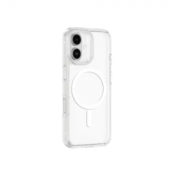 AMAZINGTHING Minimal Mag tok szilikon tok mágnesgyűrűvel iPhone 16 készülékhez - átlátszó