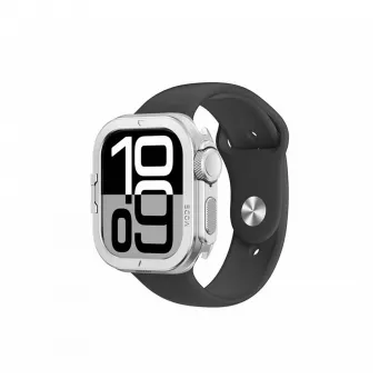 AMAZINGTHING Titan Pro fémház Apple Watch 11 46mm-hez, alumínium, ezüst