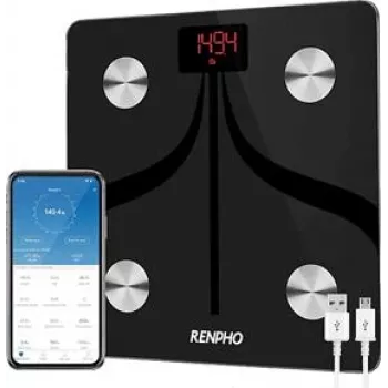 Renpho okos fürdőszobai mérleg alkalmazással - fekete (ES-30M-US)